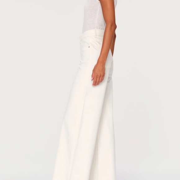 DLl1961 Hepburn Wide Leg High Rise 31" Jeans Size 29 Eggshell - Picture 9 of 10